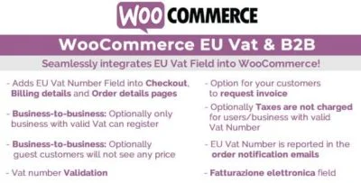 WooCommerce Eu Vat & B2B 9.9